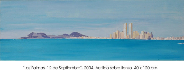 ¿Las Palmas, 12 de Septiembre¿, 2004. Acrílico sobre lienzo. 40 x 120 cm.